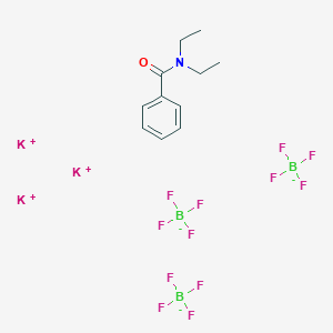 molecular formula C11H15B3F12K3NO B8203447 tripotassium;N,N-diethylbenzamide;tritetrafluoroborate 