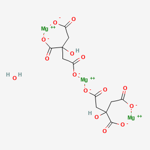 Trimagnesium;2-hydroxypropane-1,2,3-tricarboxylate;hydrate