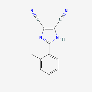 molecular formula C12H8N4 B8203519 4,5-Dicyano-2-(o-tolyl)imidazole 