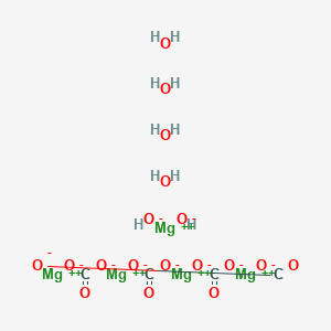 molecular formula C4H10Mg5O18 B8203537 Pentamagnesium;tetracarbonate;dihydroxide;tetrahydrate 