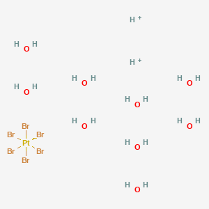 molecular formula Br6H20O9Pt B8203582 Dihydrogen hexabromoplatinate(IV) nonahydrate 