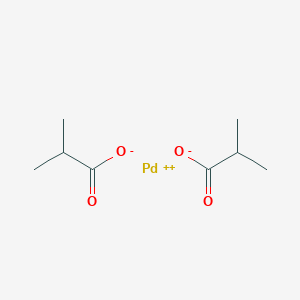 molecular formula C8H14O4Pd B8203658 2-Methylpropanoate;palladium(2+) 
