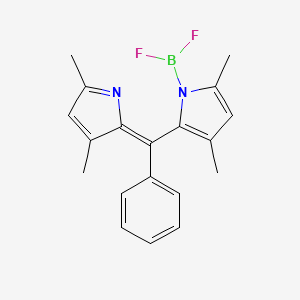 molecular formula C19H19BF2N2 B8203662 1-(Difluoroboryl)-2-[alpha-(3,5-dimethyl-2H-pyrrole-2-ylidene)benzyl]-3,5-dimethyl-1H-pyrrole 