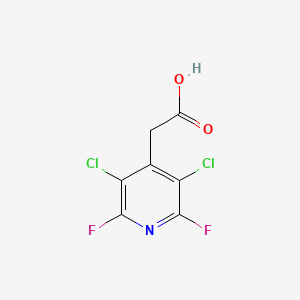 molecular formula C7H3Cl2F2NO2 B8203673 3,5-Dichloro-2,6-difluoro-4-pyridineacetic acid 