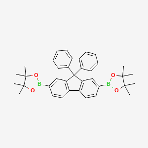 molecular formula C37H40B2O4 B8203716 2,2'-(9,9-Diphenyl-9H-fluorene-2,7-diyl)bis(4,4,5,5-tetramethyl-1,3,2-dioxaborolane) 