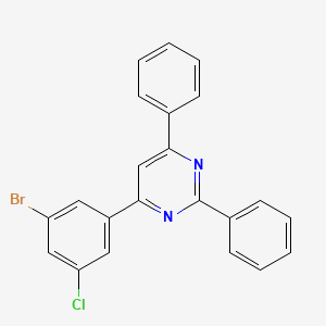molecular formula C22H14BrClN2 B8203758 4-(3-Bromo-5-chlorophenyl)-2,6-diphenylpyrimidine 