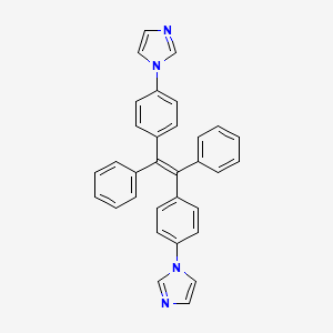 molecular formula C32H24N4 B8203766 (E)-1,2-Bis(4-(1H-imidazol-1-yl)phenyl)-1,2-diphenylethene 