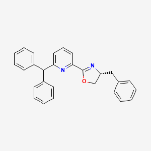molecular formula C28H24N2O B8203805 (R)-2-(6-Benzhydrylpyridin-2-yl)-4-benzyl-4,5-dihydrooxazole 