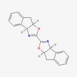 molecular formula C20H16N2O2 B8203821 (3aS,3'aS,8aR,8'aR)-8,8a,8',8'a-Tetrahydro-3aH,3'aH-2,2'-biindeno[1,2-d]oxazole 