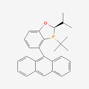 molecular formula C28H29OP B8203836 (2R)-4-anthracen-9-yl-3-tert-butyl-2-propan-2-yl-2H-1,3-benzoxaphosphole 