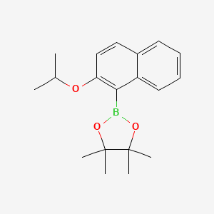 molecular formula C19H25BO3 B8203849 2-(2-Isopropoxynaphthalen-1-YL)-4,4,5,5-tetramethyl-1,3,2-dioxaborolane 