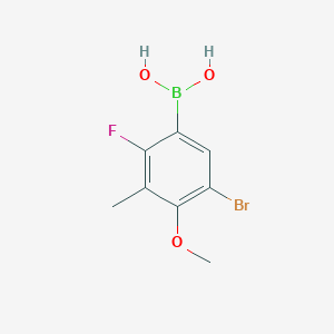 molecular formula C8H9BBrFO3 B8203852 (5-Bromo-2-fluoro-4-methoxy-3-methylphenyl)boronic acid 