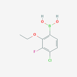 molecular formula C8H9BClFO3 B8203855 (4-Chloro-2-ethoxy-3-fluorophenyl)boronic acid 