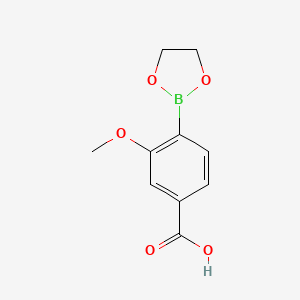 molecular formula C10H11BO5 B8203860 3-Methoxy-4-(1,3,2-dioxaborolan-2-yl)benzoic acid 