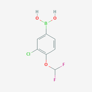 molecular formula C7H6BClF2O3 B8203887 (3-Chloro-4-(difluoromethoxy)phenyl)boronic acid 