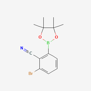 molecular formula C13H15BBrNO2 B8203899 3-Bromo-2-cyanophenylboronic acid pinacol ester 