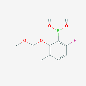 molecular formula C9H12BFO4 B8203906 6-Fluoro-2-(methoxymethoxy)-3-methylphenylboronic acid 