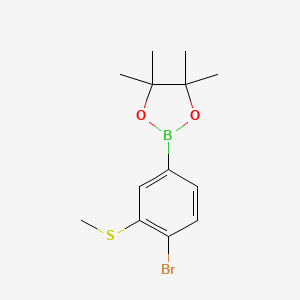 molecular formula C13H18BBrO2S B8203911 4-Bromo-3-(methylthio)phenylboronic acid pinacol ester 