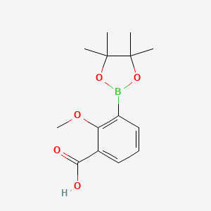 molecular formula C14H19BO5 B8203912 2-Methoxy-3-(4,4,5,5-tetramethyl-1,3,2-dioxaborolan-2-yl)benzoic acid 