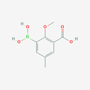 molecular formula C9H11BO5 B8203956 3-Borono-2-methoxy-5-methylbenzoic acid 