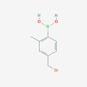 molecular formula C8H10BBrO2 B8204032 (4-(Bromomethyl)-2-methylphenyl)boronic acid 