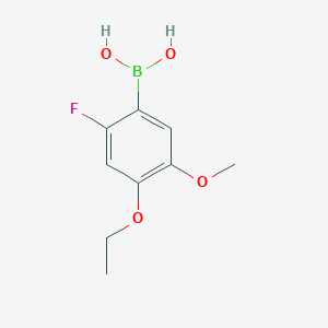 molecular formula C9H12BFO4 B8204041 4-Ethoxy-2-fluoro-5-methoxyphenylboronic acid 