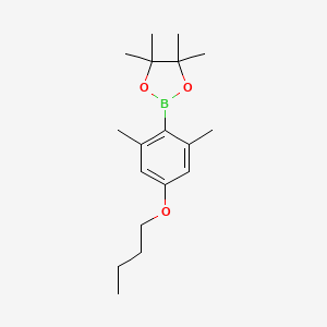 molecular formula C18H29BO3 B8204082 2-(4-Butoxy-2,6-dimethylphenyl)-4,4,5,5-tetramethyl-1,3,2-dioxaborolane 
