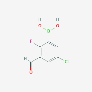 (5-Chloro-2-fluoro-3-formylphenyl)boronic acid