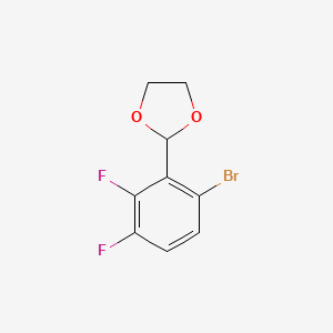 molecular formula C9H7BrF2O2 B8204107 2-(6-Bromo-2,3-difluorophenyl)-1,3-dioxolane 