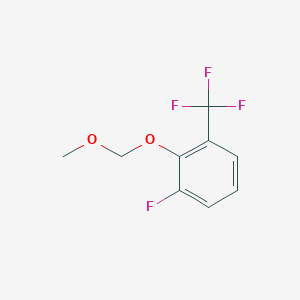 molecular formula C9H8F4O2 B8204110 1-Fluoro-2-(methoxymethoxy)-3-(trifluoromethyl)benzene 