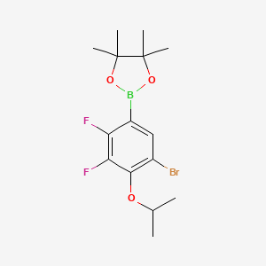 molecular formula C15H20BBrF2O3 B8204146 2-(5-Bromo-2,3-difluoro-4-isopropoxyphenyl)-4,4,5,5-tetramethyl-1,3,2-dioxaborolane 