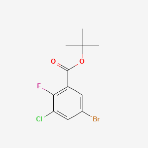 molecular formula C11H11BrClFO2 B8204212 tert-Butyl 5-bromo-3-chloro-2-fluorobenzoate 