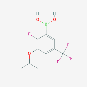 molecular formula C10H11BF4O3 B8204218 (2-Fluoro-3-isopropoxy-5-(trifluoromethyl)phenyl)boronic acid 