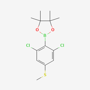 molecular formula C13H17BCl2O2S B8204241 2,6-Dichloro-4-(methylthio)phenylboronic acid pinacol ester 