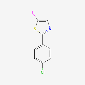 molecular formula C9H5ClINS B8204294 2-(4-Chlorophenyl)-5-iodothiazole 