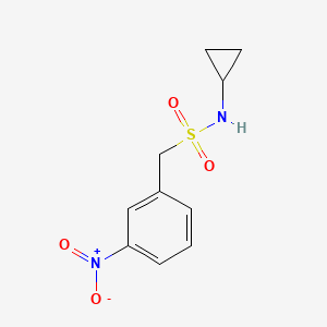 molecular formula C10H12N2O4S B8204299 N-cyclopropyl-1-(3-nitrophenyl)methanesulfonamide 