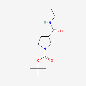 molecular formula C12H22N2O3 B8204320 Tert-butyl 3-(ethylcarbamoyl)pyrrolidine-1-carboxylate 