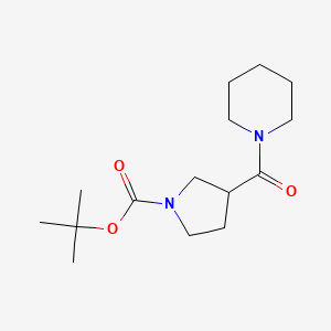 molecular formula C15H26N2O3 B8204335 Tert-butyl 3-(piperidine-1-carbonyl)pyrrolidine-1-carboxylate 