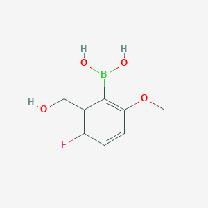 molecular formula C8H10BFO4 B8204342 (3-Fluoro-2-(hydroxymethyl)-6-methoxyphenyl)boronic acid 