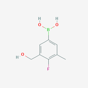 molecular formula C8H10BFO3 B8204343 4-Fluoro-3-(hydroxymethyl)-5-methylphenylboronic acid 