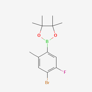 molecular formula C13H17BBrFO2 B8204348 4-Bromo-5-fluoro-2-methylphenylboronic acid pinacol ester 