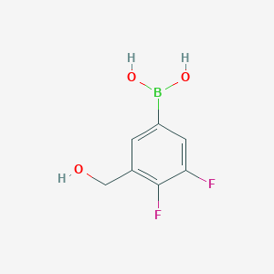 molecular formula C7H7BF2O3 B8204350 3,4-Difluoro-5-(hydroxymethyl)phenylboronic acid 