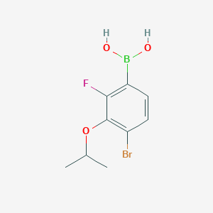 molecular formula C9H11BBrFO3 B8204365 (4-Bromo-2-fluoro-3-isopropoxyphenyl)boronic acid 