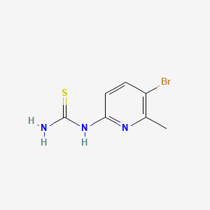 molecular formula C7H8BrN3S B8204376 N-(5-Bromo-6-methyl-2-pyridyl)thiourea 