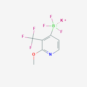 molecular formula C7H5BF6KNO B8204383 Potassium 2-methoxy-3-(trifluoromethyl)pyridine-4-trifluoroborate, 95% 