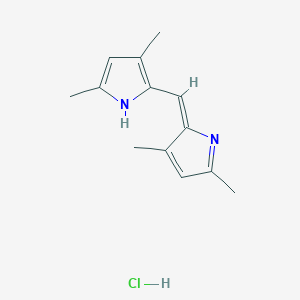 molecular formula C13H17ClN2 B8204394 (2E)-2-[(3,5-dimethyl-1H-pyrrol-2-yl)methylidene]-3,5-dimethylpyrrole;hydrochloride 