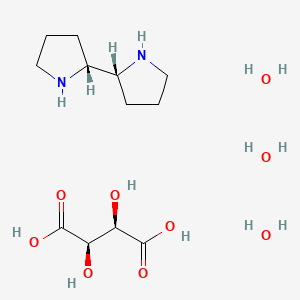 molecular formula C12H28N2O9 B8204398 (R,R)-2,2'-Bipyrrolidine L-tartrate trihydrate, 99% 
