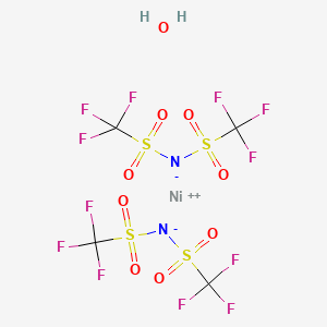 molecular formula C4H2F12N2NiO9S4 B8204467 Nickel(II) bis(trifluoromethanesulfonimide) hydrate, 95% 