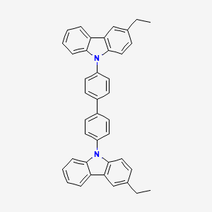 molecular formula C40H32N2 B8204514 4,4'-bis(3-ethyl-N-carbazolyl)-1,1'-biphenyl 