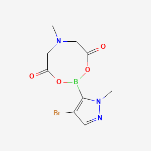 molecular formula C9H11BBrN3O4 B8204519 4-Bromo-1-methyl-1H-pyrazole-5-boronic acid MIDA ester, 97% 